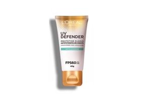 Protetor Solar Facial L'Oréal UV Defender Antioleosidade FPS 60 sem cor 40g