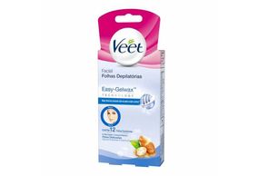 Veet Cera Fria para o Rosto Pele Delicada 12 unidades