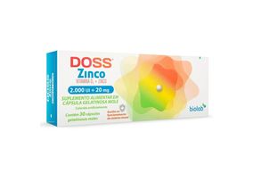 Doss Zinco 2.000UI + 20mg 30 comprimidos