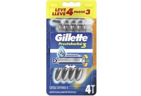 Aparelho para Barbear Gillette Prestobarba 3 leve 4 pague 3 unidades