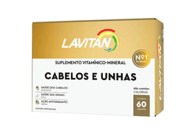 Lavitan Hair Cabelos e Unhas Biotina - Combate a Queda 60 cápsulas