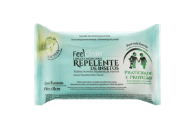 Lenços Umedecidos FeelClean Repelente de Insetos 16 Unidades