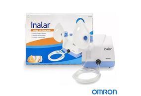 Aparelho Inalador Compacto Inalar Omron NE-C701 110V Branco e Azul