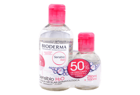 Solução Micelar Bioderma Sensibio H2O 1 unidade com 250mL + 1 unidade com 100mL 1 kit