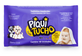 Lenços Toalhinhas Umedecidas Piquitucho Pratic 48 toalhinhas