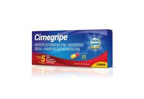 Cimegripe 4mg + 400mg + 4mg 10 cápsulas gelatinosas duras