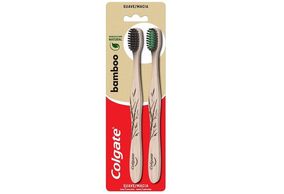 Escova Dental Colgate Bamboo macia 2 unidades