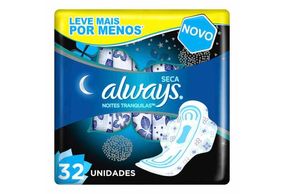 Absorvente Always Noites Tranquilas com Abas 32 unidades