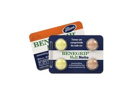 Benegrip Multi Noite 20mg + 4mg + 800mg 4 comprimidos