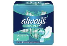 Absorvente Always Ultrafino Cobertura Seca 8 unidades
