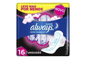 Absorvente Always Pink Noturno Leve 16 Pague 14 16 unidades