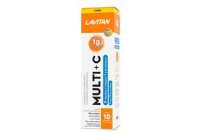 Lavitan Multi+C sabor Laranja e Acerola e Cafeína 10 comprimidos