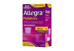 Allegra 6mg/ml sabor framboesa + copo dosador 6mg/ml 60ml Suspensão Oral