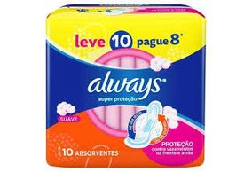 Absorvente Always Super Proteção Suave  10 unidades