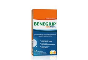 Benegrip Multi Noite 4mg + 20mg + 800mg 12 comprimidos