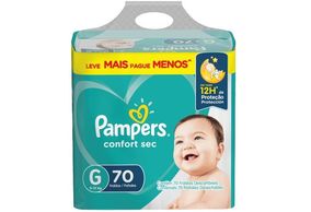 Fralda Pampers Confort Sec G 70 unidades