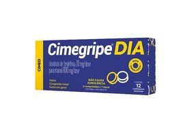 Cimegripe Dia 800mg + 20mg 12 comprimidos revestidos