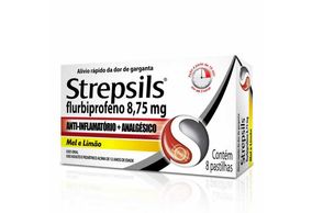 Strepsils sabor mel e limão 8 pastilhas