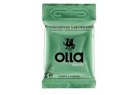 Preservativo Olla Menta com  3 unidades