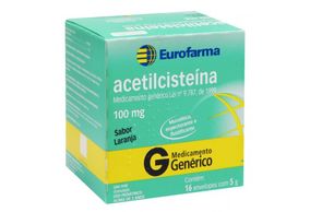 Acetilcisteína 100mg/g 16 envelopes