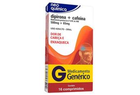 Dipirona Sódica + Cafeína 500mg + 65mg 16 comprimidos