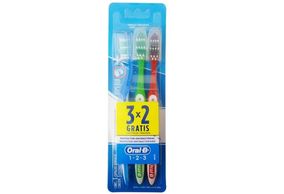 Escova Dental Oral B 123 Média 3 unidades