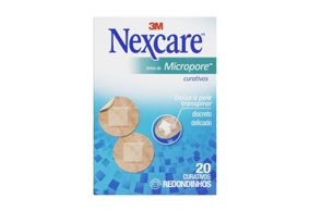 Curativo 3m Nexcare Microporoso Redondinho 20 unidades