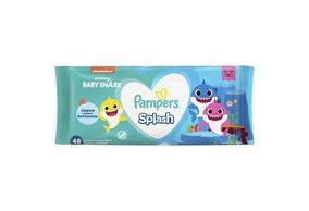 Lenços Toalhinhas Umedecidos Pampers Splash Baby Shark 48 unidades