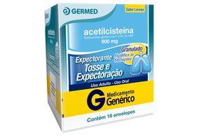 Acetilcisteína 600mg 16 envelopes Germed