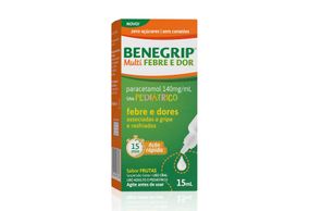 Benegrip Multi Febre e Dor Pediátrico 140mg/mL frasco com 15mL de suspensão de uso oral