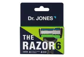 Recarga Para Aparelho De Barbear Dr. Jones The Razor 6 4 unidades