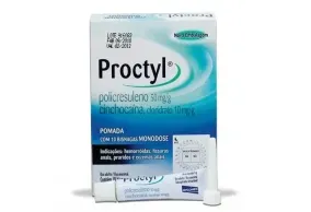 Proctyl Contra Hemorroidas 3 mg Monodose 10Bisnagas 10 Aplicacoes Pomada