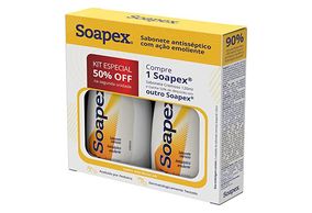 Kit Sabonete Líquido Soapex Antisséptico 120ml 2 Unidades