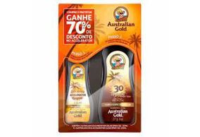 Kit Australian Gold Protetor Solar FPS30 237ml + Bronzeador Dark Tanning Clear 125ml