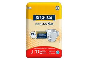 Fralda Geriátrica Bigfral Derma Plus juvenil 10 unidades