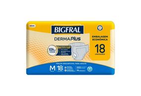 Fralda Geriátrica Bigfral Derma Plus M 18 unidades