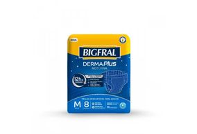 Fralda Geriátrica Bigfral Derma Plus Noturna M 8 unidades