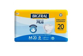 Fralda Geriátrica Bigfral Regular Plus M 20 unidades