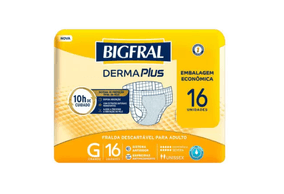 Fralda Geriátrica Bigfral Derma Plus G 16 unidades