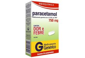 Paracetamol 750mg 20 Comprimidos