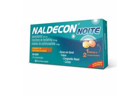 Naldecon Noite 400mg + 20mg + 4mg 24 comprimidos