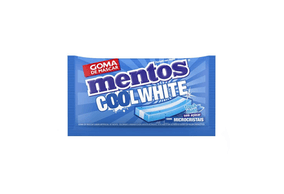 Goma de Mascar Mentos Cool White Fresh Mint 3 8,5 gramas