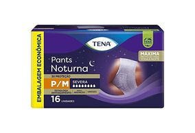 Roupa Íntima Descartável Tena Pants Noturna P/M 16 unidades