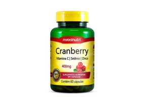 Cranberry Vitamina C Selênio e Zinco 400mg 60 cápsulas