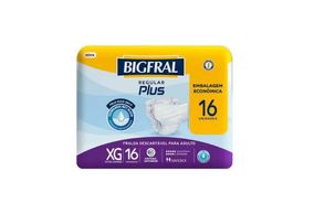 Fralda Geriátrica Bigfral Regular Plus XG 16 unidades