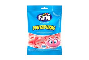 Fini Gelatina Dentadura Sabor Morango e Framboesa