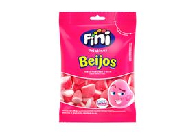 Fini Gelatina Beijos Sabor Morango e Nata 90g