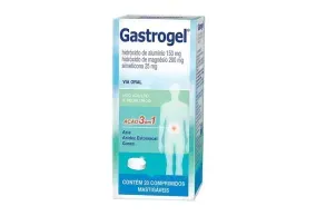 Gastrogel Pastilha 200mg + 200mg + 30mg 20 unidades