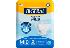 Fralda Bigfral Plus Regular M 8 Unidades