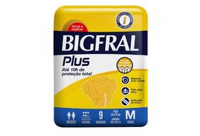 Fralda Geriátrica Bigfral Plus M 9 unidades